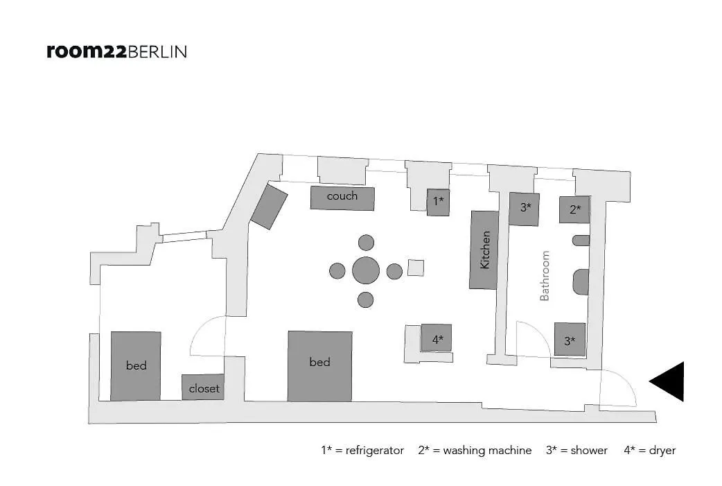 ברלין S31 - Room 22 Apartment Bergmannstrasse Back 0*,